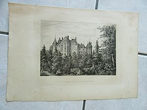 CHATEAU DE SAINT BRISSON GRAVURE ORIGINALE 1880