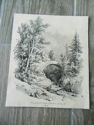 GRAVURE ORIGINALE GRANDE CHARTREUSE GRENOBLE 1880