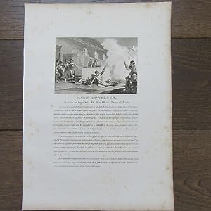 GRAVURE 1830 MARIE F. VERGEZ NÉ A PARIS EN 1769 MEDECIN
