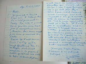 fernand despres 15 documents AUTOGRAPHES 1947-1949 manuscrits ANARCHIE