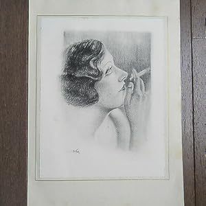 GRAVURE 1935 MARCELLE CHANTAL