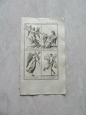 GRAVURE 1810 mythologie la santé la renommée la victoire la volupté