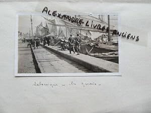 PHOTO ORIGINALE MAI 1917 SALONIQUE THESSALONIQUE GRÈCE LES QUAIS LE PORT