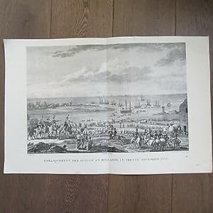 GRAVURE 1850 PAR VERNET NAPOLÉON 1799 EMBARQUEMENT DES ANGLAIS EN HOLLANDE