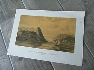 GRANDE GRAVURE BRESIL BRASIL ENTRADA BAHIA DE RIO JANEIRO