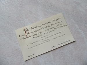 CARTE AUTOGRAPHE GABRIEL LAURENS SYNDICATS OUVRIERS 1930