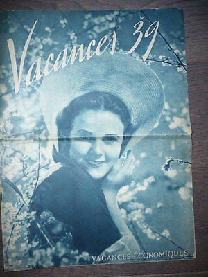 BROCHURE PUBLICITAIRE VOYAGES XXème VACANCES 1939 WAGONS-LITS COOK