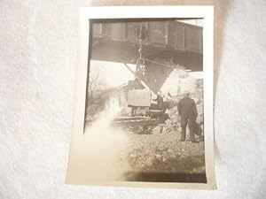 PHOTO ORIGINALE CONSTRUCTION PONT SUSPENDU VERS 1930 A IDENTIFIER ?