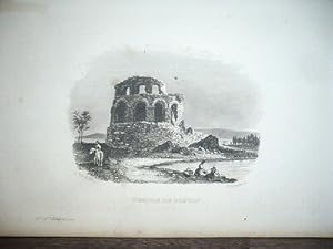 GRAVURE 19ème SIÈCLE TEMPLE DE PLUTON