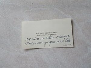 CARTE AUTOGRAPHE PIERRE HOURCADE DIRECTEUR INSTITUT FRANCAIS 1930