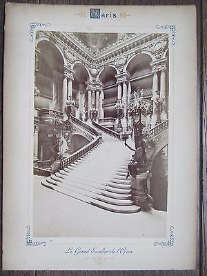 PHOTOGRAPHIE ANCIENNE 1870 PARIS OPÉRA NATIONAL LE GRAND ESCALIER