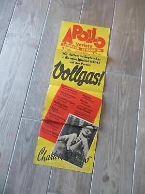 AFFICHE 1943 CHARLOTTE DALYS apollo variete