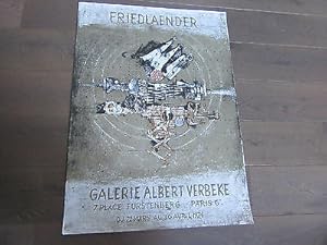 AFFICHE ORIGINALE 1974 FRIEDLAENDER GALERIE VERBEKE