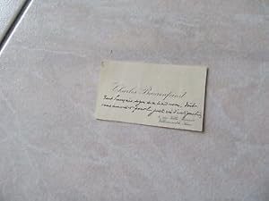 CARTE AUTOGRAPHE CHARLES BAURENFEIND 1930