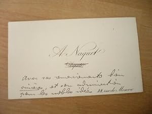 CARTE DE VISITE AUTOGRAPHE ALFRED NAQUET