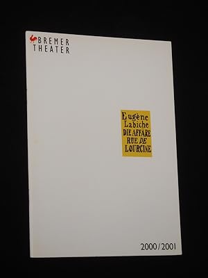 Bild des Verkufers fr Programmheft Bremer Theater 2000/2001. DIE AFFRE RUE DE LOURCINE von Labiche. Insz.: Wolf-Dietrich Sprenger, Bhnenbild: Achim Rmer, Kostme: Beatrice von Bomhard. Mit Detlev Greisner, Andreas Herrmann, Christoph Finger, Christian Schmidt, Susanne Schrader zum Verkauf von Fast alles Theater! Antiquariat fr die darstellenden Knste