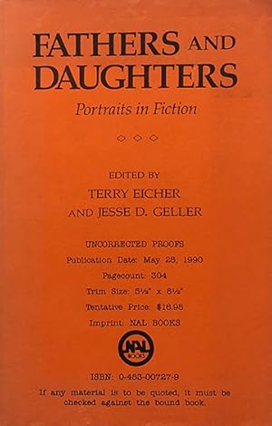 Immagine del venditore per Fathers and Daughters; Portraits in Fiction venduto da Carpetbagger Books