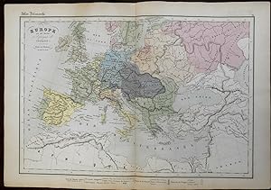 Reformation Europe 1453-1608 France Holy Roman Empire 1859 Delamarche map