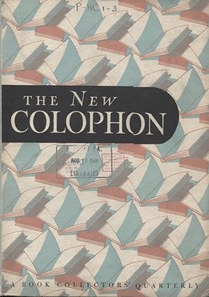 THE NEW COLOPHON Volume 1 Part Three; July 1948