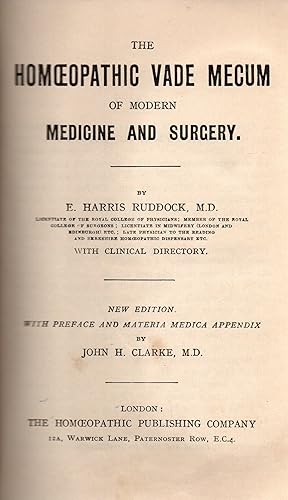 Immagine del venditore per The homoeopathic vade mecum of modern medicine and surgery venduto da JP Livres