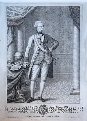 [Portrait print, etching and engraving] PIETRO LEOPOLDO/Keizer Leopold II Keizer van Heilige Room...