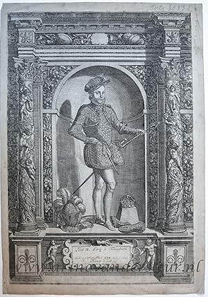 Bild des Verkufers fr [Portrait print, engraving] Charles IX of France/Karel IX van Frankrijk, 1603. zum Verkauf von Antiquariaat Arine van der Steur / ILAB