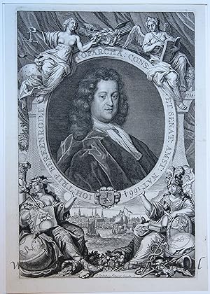 [Antique portrait print, VOC] Jan Trip, published 1715-1721, 1 p.