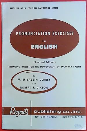 Bild des Verkufers fr Pronunicaton Exercises in English (Revised Edition). zum Verkauf von biblion2