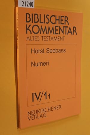 Seller image for Numeri, 1. Teilband, 1. Lieferung (Num 1,1-4,49) (Biblischer Kommentar zum Alten Testament, Band IV/1.1) for sale by Antiquariat Tintentraum