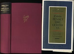 Bild des Verkufers fr Paris zndet die Lichter an. Literarische Korrespondenz. Aus dem Franzsischen bersetzt von Herbert Khn. Mit Einleitung herausgegeben von Kurt Schnelle. Grossformat. Diederichs Groformat zum Verkauf von Umbras Kuriosittenkabinett