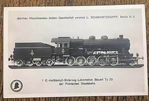 Image du vendeur pour 1 E-Heidampf-Gterzug-Lokomotive Bauart Ty 23 der Polnischen Staatsbahn : Original-Silber-Fotografie. - rckseitig technische Daten.- mis en vente par Antiquariat an der Stiftskirche