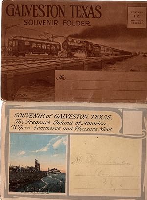 Souvenir of Galveston, Texas And Galveston Texas Souvenir Folder, 2 Item Set
