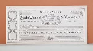 Main Tunnel & Mining Co. Share Certificate