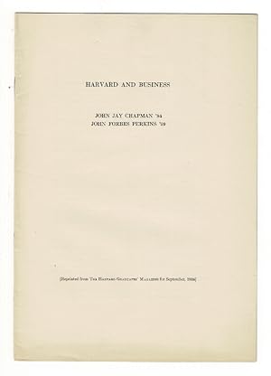 Seller image for Harvard and business [drop title] for sale by Rulon-Miller Books (ABAA / ILAB)