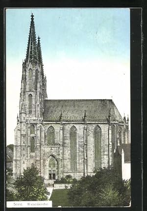 Ansichtskarte Soest, Totalansicht der Wiesenkirche