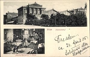 Ansichtskarte / Postkarte Wien 10. Favoriten Österreich, Staatsbahnhof, Bahnhofrestaurant 1. Klasse