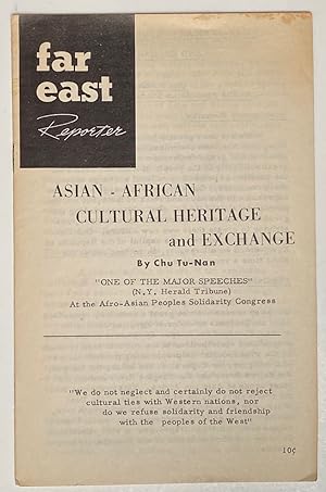 Seller image for Asian-African cultural heritage and exchange for sale by Bolerium Books Inc.