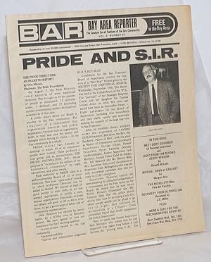 Imagen del vendedor de B.A.R. Bay Area Reporter: the catalyst for all factions of the gay community; vol. 3, #20, September 1973: Pride & S.I.R. a la venta por Bolerium Books Inc.