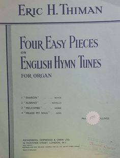 Four Easy Pieces on English Hymn Tunes for Organ