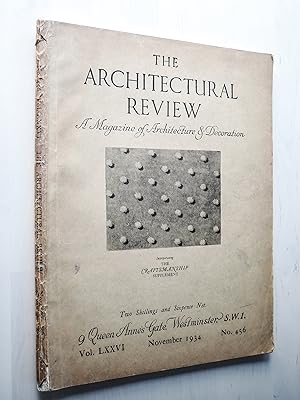 Seller image for The Architectural Review Magazine Vol. LXXV1 No. 456 November 1934 for sale by PhotoTecture Books