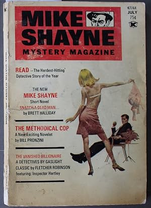 Imagen del vendedor de MIKE Shayne - Mystery Magazine (Pulp Digest Magazine); Vol. 33 No. 2 July 1973 Published by Renown Publications Inc. Snatch A Dead Man by Brett Halliday; The Methodical Cop by Bill Pronzini; The Vanished Billionaire featuring Inspector Hartley a la venta por Comic World