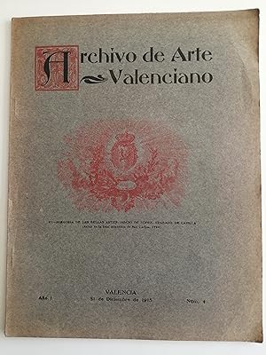 Archivo de Arte Valenciano : publicación trimestral de la Real Academia de Bellas Artes de San Ca...