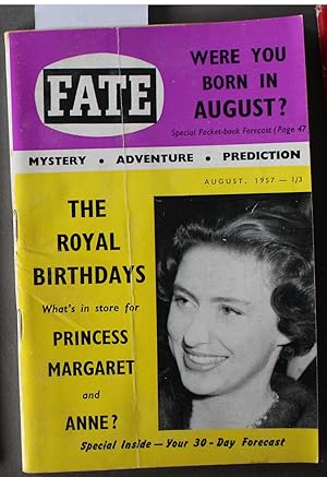 Bild des Verkufers fr FATE (UK Edition Pub. ; Pulp Digest Magazine); Vol. 3, No. 11, August 1957 Mystery Adventure Prediction - Have You A Sixth Sense?; Flying Saucers from Mars ; Kenneth Mores Exciting Future ; Mystery of Lost Continent zum Verkauf von Comic World