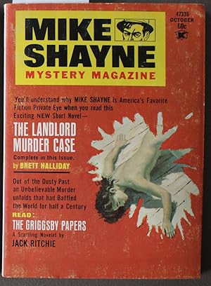 Image du vendeur pour MIKE Shayne - Mystery Magazine (Pulp Digest Magazine); Vol. 29 No. 5 October 1971 Published by Renown Publications Inc. The Landlord Murder Case by Brett Halliday; The Griggsby Papers by Jack Ritchie mis en vente par Comic World