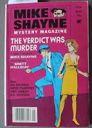 Bild des Verkufers fr MIKE Shayne - Mystery Magazine (Pulp Digest Magazine); Vol. 40, No. 4, May 1977 Published by Renown Publications Inc. - The Verdict Was Murder by Brett Halliday; Bill Pronzini; Jamess McKimmey; Jean Capron; B.N. Hoffman zum Verkauf von Comic World