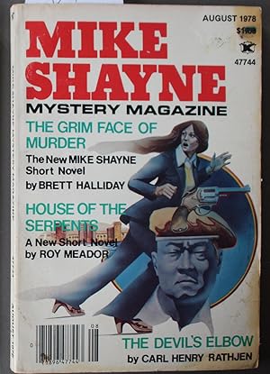 Imagen del vendedor de MIKE Shayne - Mystery Magazine (Pulp Digest Magazine); Vol. 42, No. 8 August 1978 Published by Renown Publications Inc. - The Grim Face Of Murder by Brett Halliday; House Of Serpents by Roy Meador; The Devils Elbow by Carl Henry Rathjen a la venta por Comic World