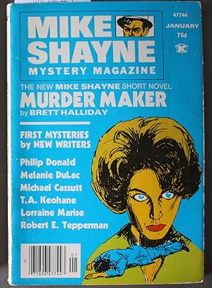 Seller image for MIKE Shayne - Mystery Magazine (Pulp Digest Magazine); Vol. 40, No. 1, January 1977 Published by Renown Publications Inc. - Murder Maker by Brett Halliday; Philip Donald, Melanie DuLac; Mihcael Cassutt; T.A. Keohane; Lorraine Marise; Robert E. Tepperman for sale by Comic World