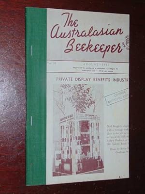 The Australasian Beekeeper August 1981. Volume 83 No. 2