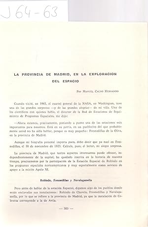 Imagen del vendedor de LA PROVINCIA DE MADRID, EN LA EXPLORACION DEL ESPACIO a la venta por Libreria 7 Soles