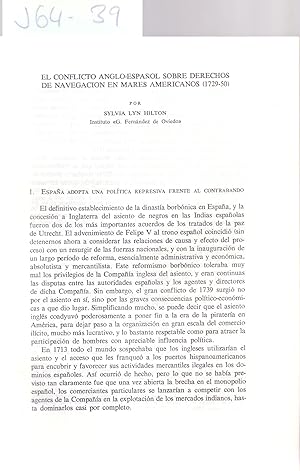 Immagine del venditore per EL CONFLICTO ANGLO-ESPAOL SOBRE DERECHOS DE NAVEGACION EN MARES AMERICANOS (1729-50) venduto da Libreria 7 Soles